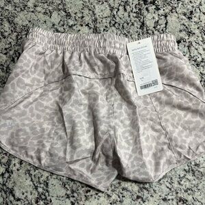 Lululemon Light White/Gray Leopard Shorts